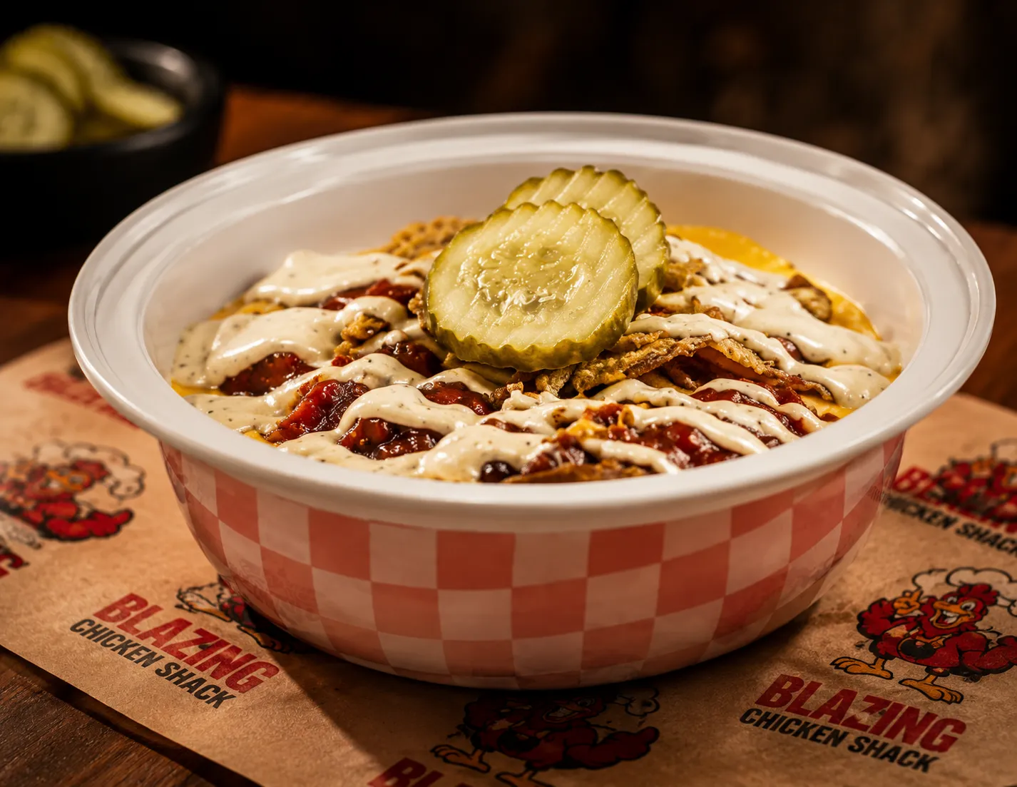 Hot Chicken Mac & Cheese at Blazing Chicken Shack in downtown Winnipeg